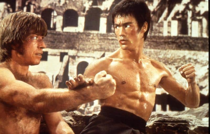 Bruce lee and Chuck Norris in The Way of the Dragon